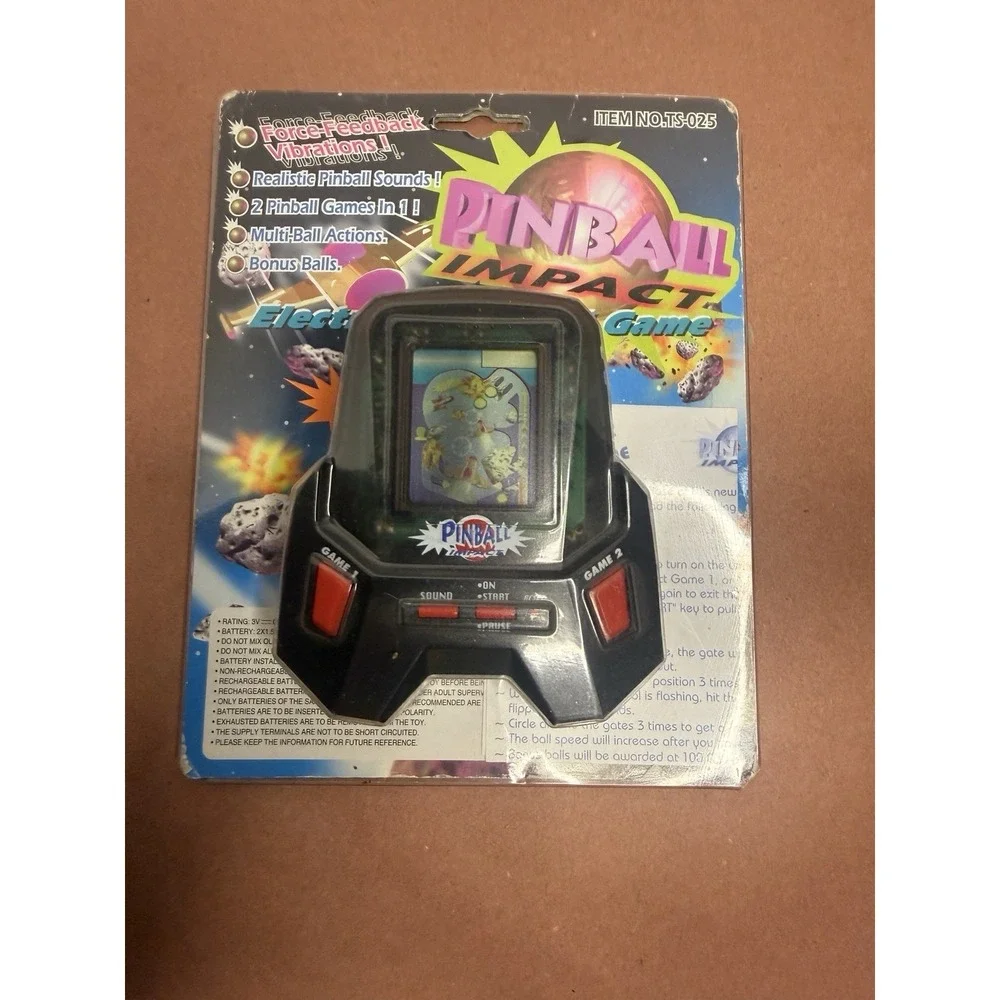 Vintage Pinball Impact Handheld Electronic Game Sealed Retro Toy TS-025 Black